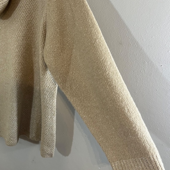 Calvin Klein Women Sweater Size 1X Tan Cowl Neck Pullover Knit Vintage Neutral - Picture 5 of 14